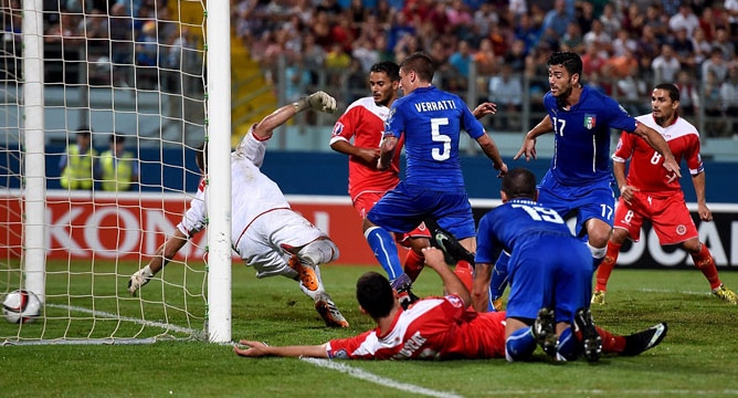 Video clip bàn thắng: Malta 0 - 1 Italia (Vòng loại Euro 2016 - Bảng H)