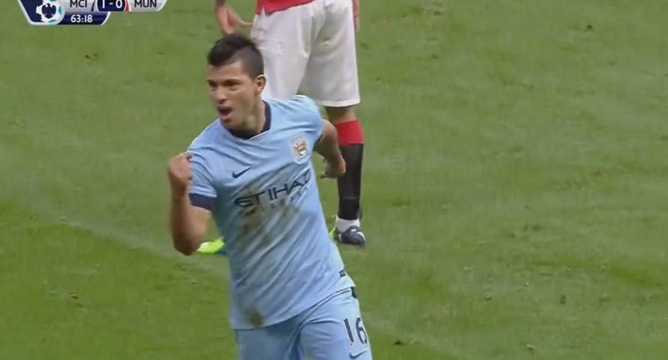 VIDEO: Phút 63, Aguero mở tỉ số cho Man Xanh (ManCity-ManU)