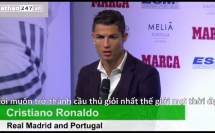 VIDEO: Nhận giày vàng châu Âu, Ronaldo đặt mục tiêu không tưởng