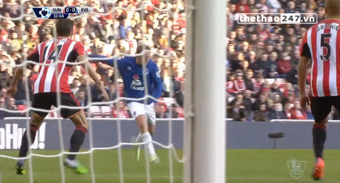 Video clip bàn thắng: Sunderland 1-1 Everton-Tiếc cho Mèo đen
