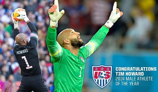 Thủ môn Tim Howard nhận giải VĐV xuất sắc nhất năm 2014