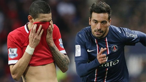 Man Utd tính đổi Di Maria lấy Lavezzi