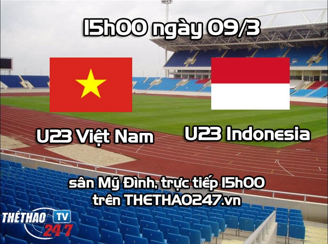 Link xem trực tiếp U23 Việt Nam vs U23 Indonesia VTV6HD 19h 9/3