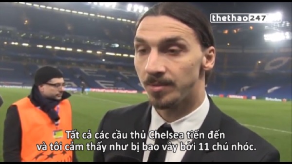 VIDEO: Nhận thẻ đỏ, Ibrahimovic gọi cầu thủ Chelsea là những 'chú nhóc'