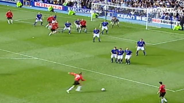 VIDEO: Siêu phẩm sút phạt của Beckham trong trận đấu cuối cùng ở Man Utd