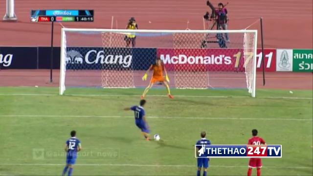 VIDEO: Tình huống sút hỏng pen đáng tiếc của Thái Lan vs CHDCND Triều Tiên