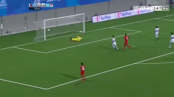 Video SEA Games 28: Cột dọc cứu thua cho U23 Philippines