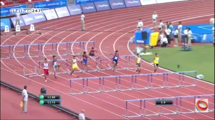 Video SEA Games 28: Chạy vượt rào 110m nam (10 môn phối hợp)