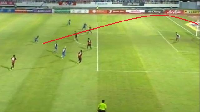 VIDEO: Siêu phẩm cầu vồng tuyệt đẹp của ngôi sao U23 Thái Lan