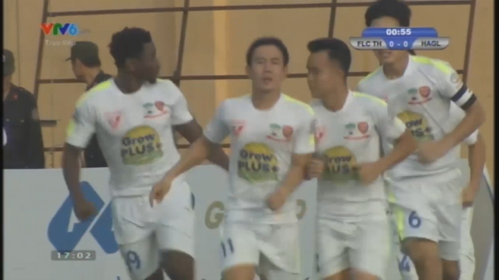 VIDEO: Minh Vương mở tỷ số cho HAGL ngay phút đầu tiên của trận đấu