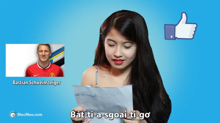 VIDEO: Thử thách đọc tên các cầu thủ bóng đá