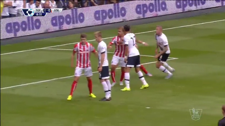 Video bàn thắng: Tottenham 2-2 Stoke City (Vòng 2 NHA 2015/2016)