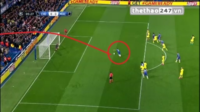 VIDEO: Pha sút pen hỏng ăn của Hazard trong trận đấu với Maccabi
