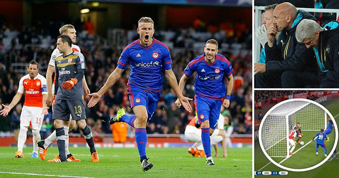 Arsenal nhận thất bại thứ 2 liên tiếp ở Champions League