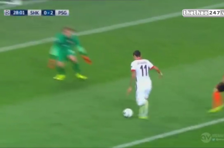 VIDEO: Xem Di Maria sắm vai 'thánh lốp' ở trận Shakhtar - PSG