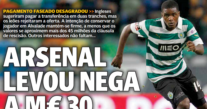 William Carvalho: 'Arsenal là câu lạc bộ mơ ước của tôi'