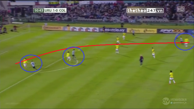 VIDEO: Pha kiến tạo xuyên thủng hàng phòng ngự đối phương của sao Uruguay