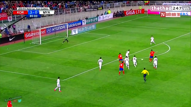 VIDEO: Bàn thắng mang phong cách tiki taka của Hàn Quốc trước Myanmar