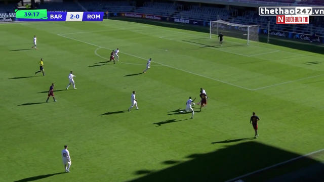VIDEO: Sao trẻ Barca solo ghi bàn như Messi trước đội trẻ Roma