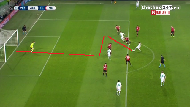 VIDEO: Pha ghi bàn dễ như đá tập của Wolfsburg trước Man Utd