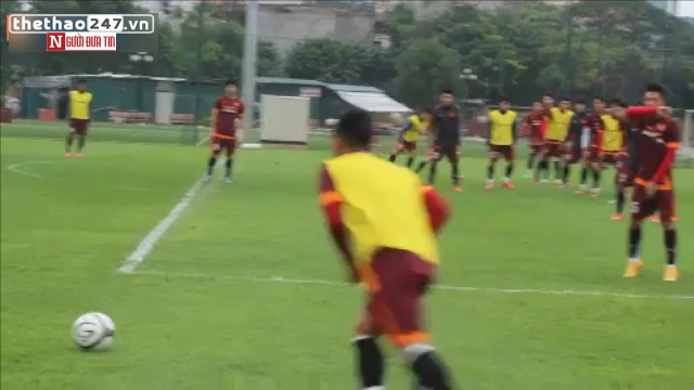 VIDEO: U23 Việt Nam tập sút phạt sáng 16/12