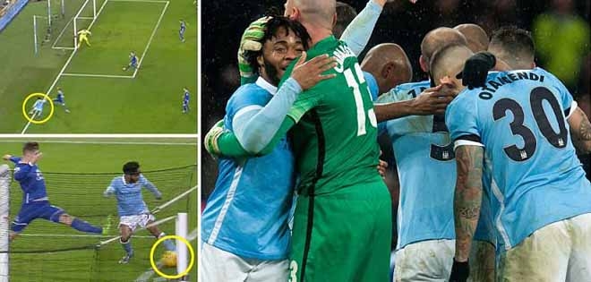 Man City loại Everton với bàn thắng gây tranh cãi