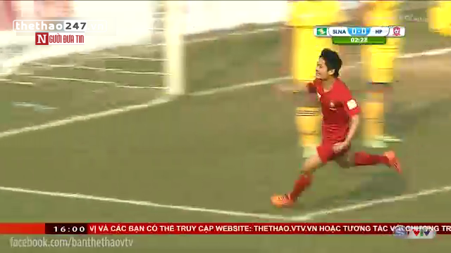 VIDEO: Cú đúp chóng vánh của Xuân Hùng vào lưới SLNA