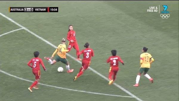 Video bàn thắng: Nữ Australia 9-0 Nữ Việt Nam (Vòng loại Olympic 2016)