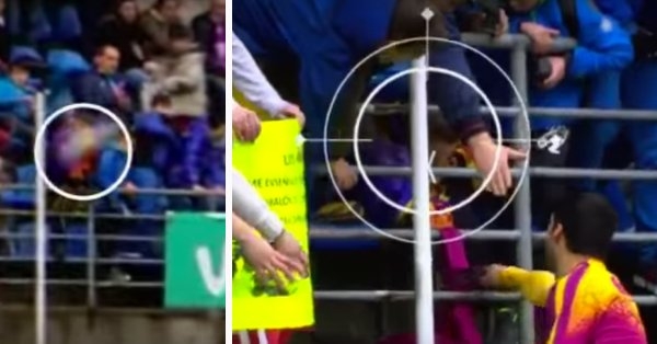 VIDEO: Hành động đẹp của Suarez sau khi lỡ sút trúng mặt fan nhí