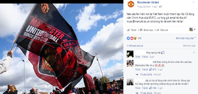 Man Utd muốn lập Hội CĐV chính thức ở Việt Nam
