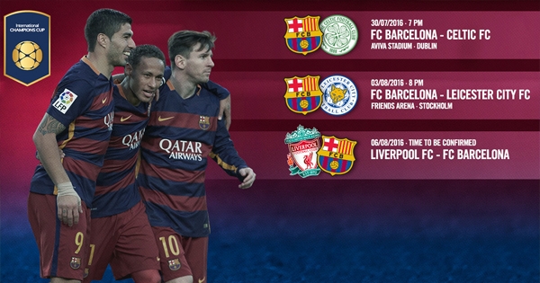 Barca thông báo kế hoạch du đấu Hè 2016