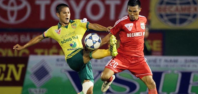 Kết quả vòng 10 V-League: Đồng Tháp 1-2 B.Bình Dương