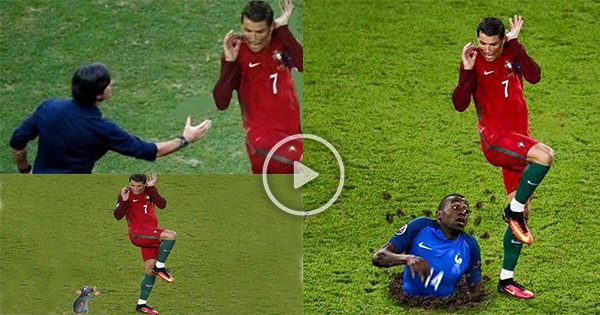 VIDEO: Ronaldo sợ chuột, sợ chó, sợ cả... tay Joachim Loew