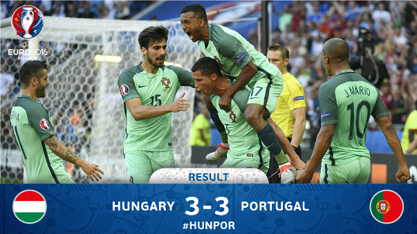 Highlights Bồ Đào Nha 3-3 Hungary: Ronaldo tỏa sáng giúp Bồ Đào Nha đi tiếp