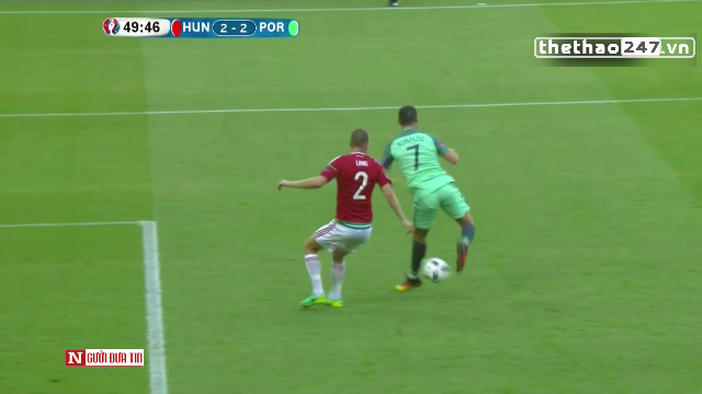 VIDEO: Ronaldo đánh gót điệu nghệ vào lưới Hungary