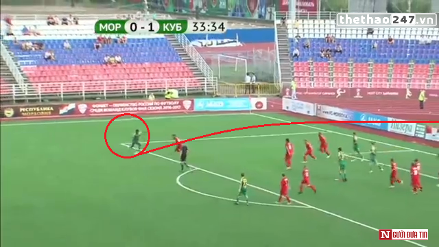 VIDEO: Cựu sao Bình Dương tỏa sáng ở giải bóng đá Nga