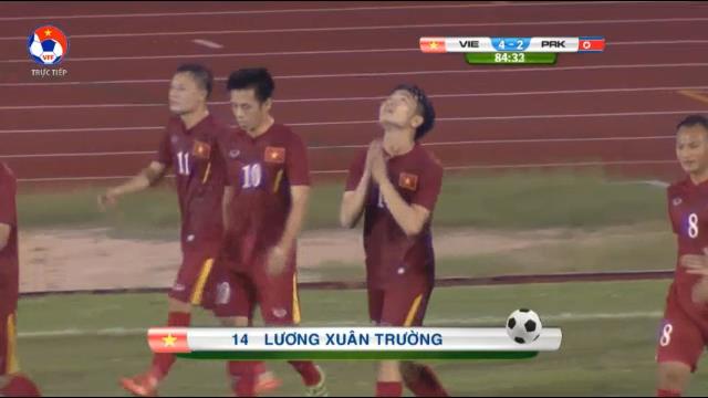 VIDEO: Xuân Trường sút xa đẹp mắt nâng tỷ số lên 4-2 cho ĐTVN