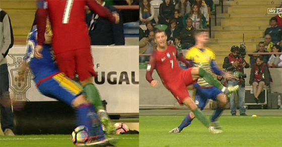 VIDEO: Bị đuổi vì cố tình triệt hạ Cristiano Ronaldo