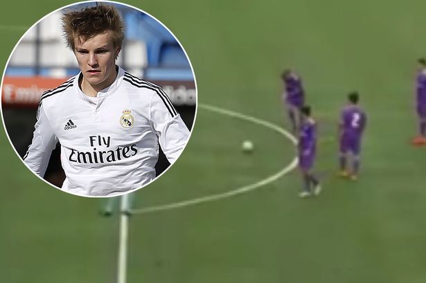 VIDEO: Pha sút phạt đầy tinh quái của thần đồng Real - Martin Odegaard