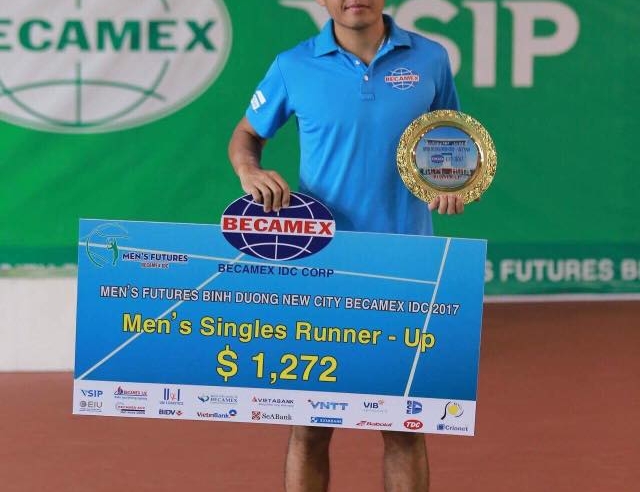 Lý Hoàng Nam giành ngôi Á quân Vietnam F2 Futures 2017