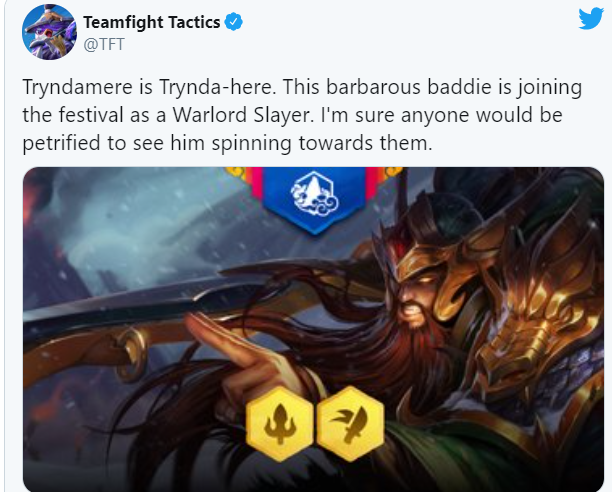 Tryndamere sẽ xuất hiện trong ĐTCL phiên bản 4.5