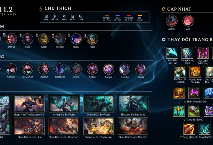  LMHT - Chi tiết bản cập nhật 11.2