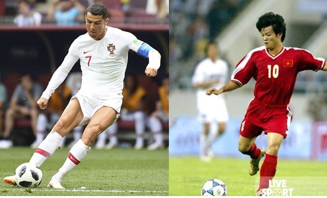 VIDEO: Văn Quyến tái hiện siêu phẩm đá phạt của Ronaldo trên sân phủi