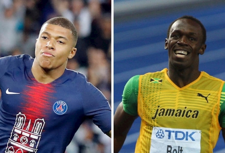 Mbappe được so sánh với 'tia chớp' Usain Bolt
