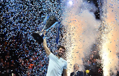 Dimitrov thắng nghẹt thở Goffin, vô địch ATP Finals 2017