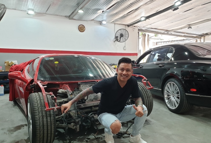 Ferrari 488 GTB của ca sĩ Tuấn Hưng sắp hồi sinh sau tai nạn