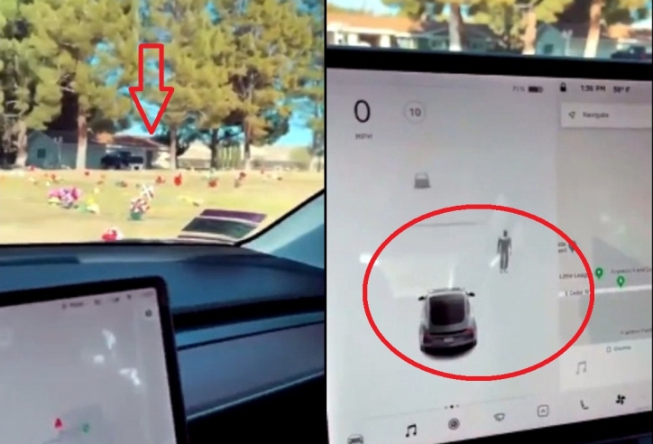Ô tô điện Tesla phát hiện “ma” ở nghĩa trang khiến dân tình xôn xao