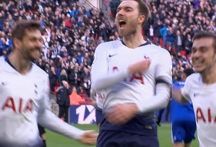 VIDEO: Eriksen sút xa nhân đôi cách biệt cho Tottenham