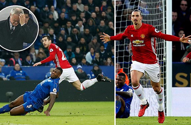 Ibra lại lập kỷ lục sau bàn thắng vào lưới Leicester City