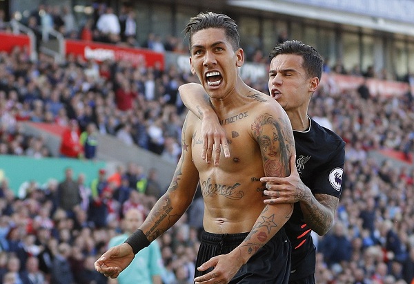 Coutinho tỏa sáng, Liverpool ngược dòng đánh bại Stoke City